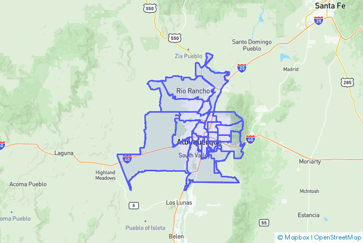 Service Area Map