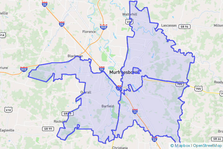 Service Area Map