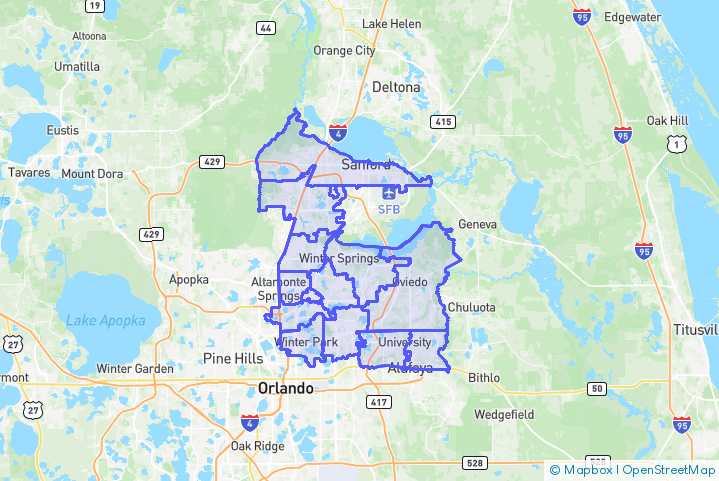 Service Area Map