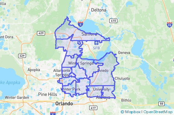 Service Area Map