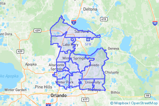 Service Area Map