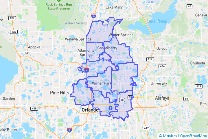 Service Area Map