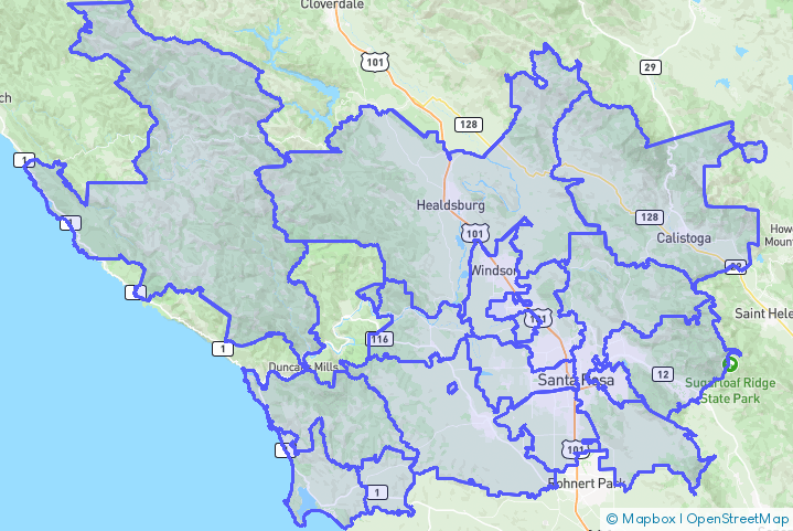 Service Area Map