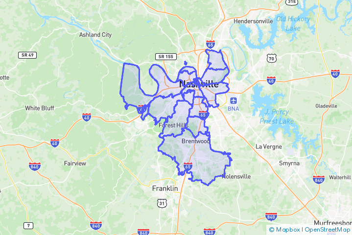Service Area Map