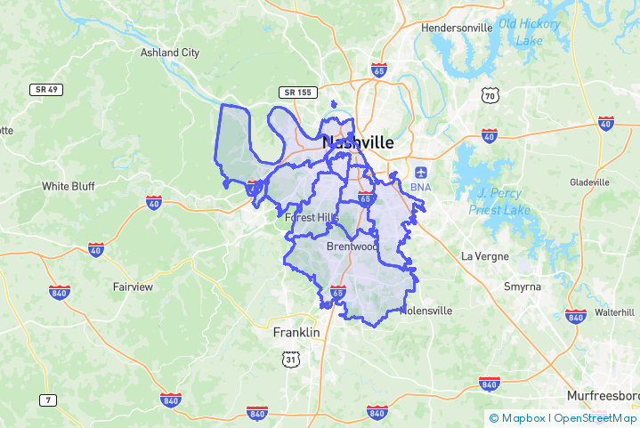 Service Area Map