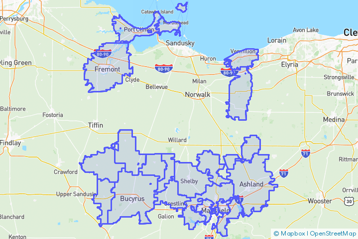 Service Area Map
