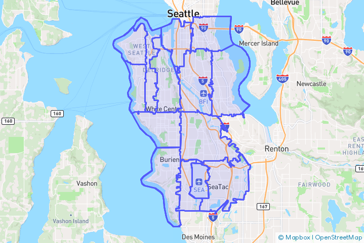 Service Area Map