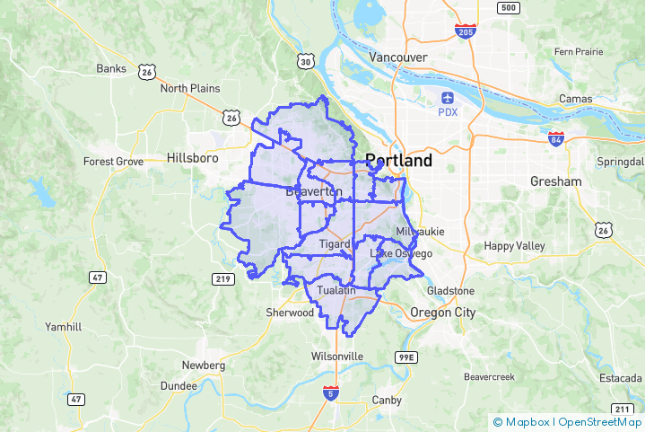 Service Area Map