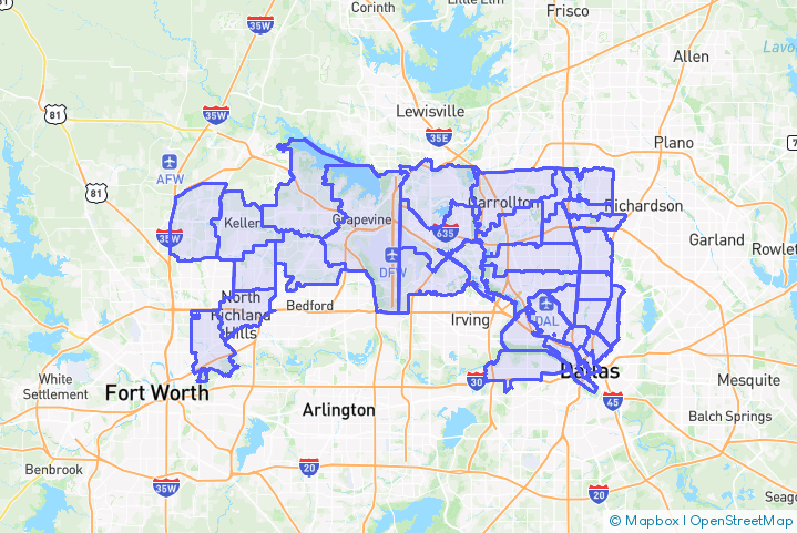 Service Area Map