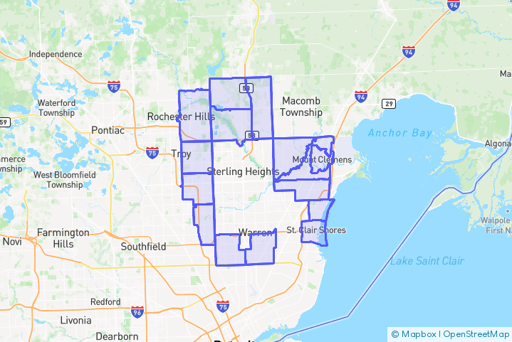 Service Area Map