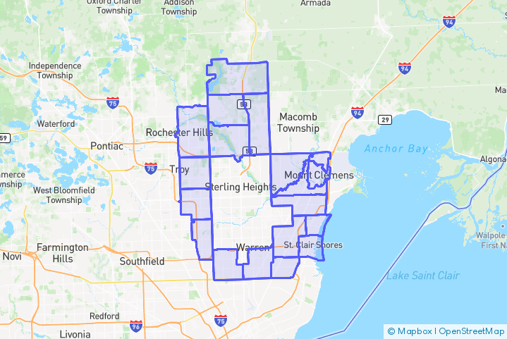 Service Area Map