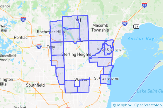 Service Area Map