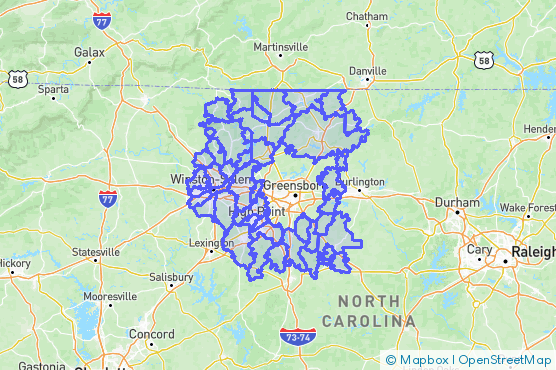 Service Area Map