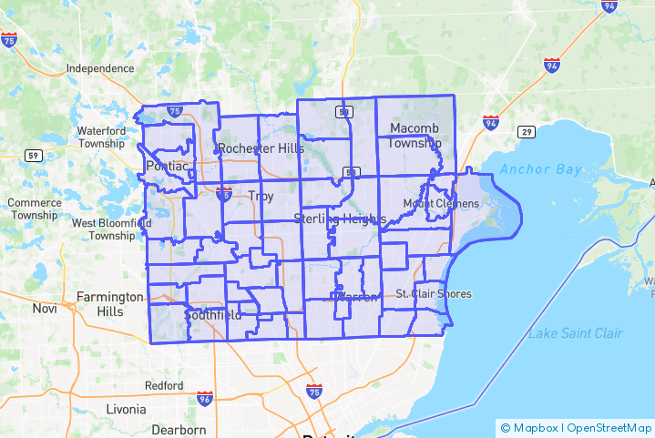 Service Area Map