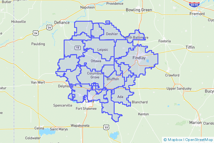 Service Area Map